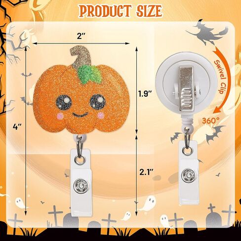 LAND FANGIT 10 PCS HALLOWEEN BEADGE BEELS ADID NAME NAME MOVALORS مع مقطع قابلة للسحب هدايا الهالوين للممرضة in Saudi Arabia
