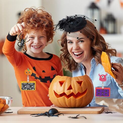 LAND FANGIT 10 PCS HALLOWEEN BEADGE BEELS ADID NAME NAME MOVALORS مع مقطع قابلة للسحب هدايا الهالوين للممرضة in Saudi Arabia