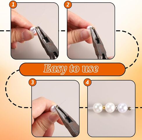 300 Pcs Crimp Beads for Jewelry Making, 4mm Multi-Color Alloy Crimp Bead Knot Covers, Semicircular Bead Crimps Tubes for DIY Bracelet Necklace Jewelry Supplies in Saudi Arabia