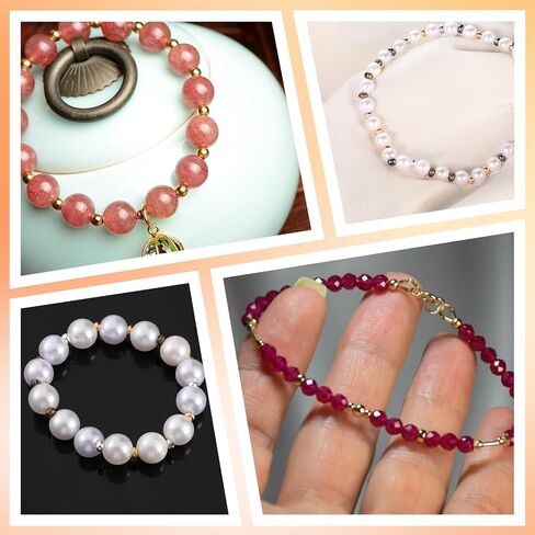 300 Pcs Crimp Beads for Jewelry Making, 4mm Multi-Color Alloy Crimp Bead Knot Covers, Semicircular Bead Crimps Tubes for DIY Bracelet Necklace Jewelry Supplies in Saudi Arabia