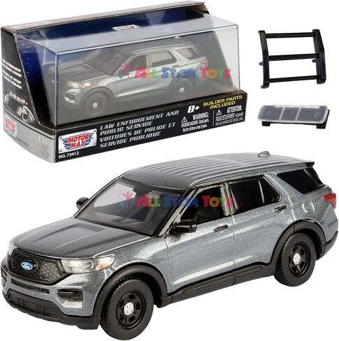 for Ford 2022 Explorer Police Interceptor Utility Blank Black Builder Kit 1/43 (5 inch) Diecast Model Motormax 79521 (Black) in Saudi Arabia