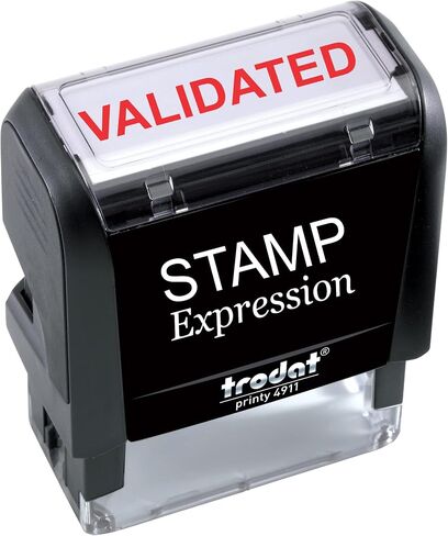 StampExpression - VALIDATED Office Self Inking Rubber Stamp - Red Ink (A-5407) in Saudi Arabia
