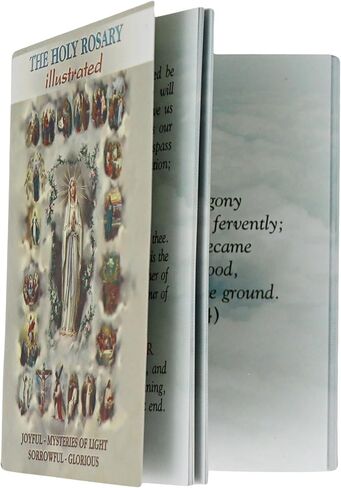 Needzo Pocket Size The Holy Rosary Illustrated Booklet, Religious Travel Prayer Pamphlet, Inspirational Catholic Gifts, 2 ¾ x 3 ½ Inches Pack of 2 in Saudi Arabia