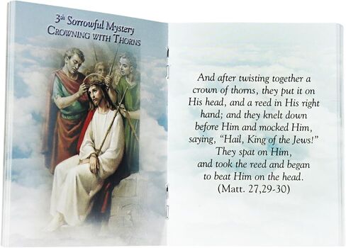 Needzo Pocket Size The Holy Rosary Illustrated Booklet, Religious Travel Prayer Pamphlet, Inspirational Catholic Gifts, 2 ¾ x 3 ½ Inches Pack of 2 in Saudi Arabia