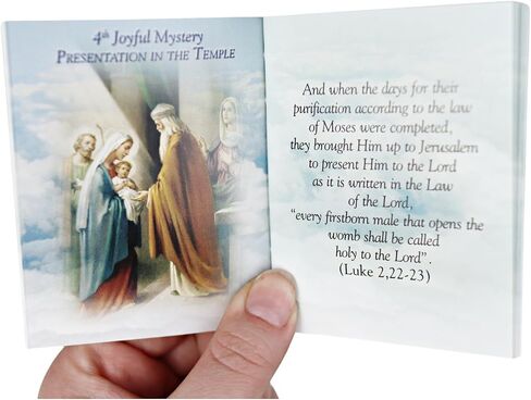 Needzo Pocket Size The Holy Rosary Illustrated Booklet, Religious Travel Prayer Pamphlet, Inspirational Catholic Gifts, 2 ¾ x 3 ½ Inches Pack of 2 in Saudi Arabia