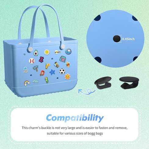 Charms For Bogg Bag Accessories Summer Beach Small Tote Bag Charms For Women in Kuwait