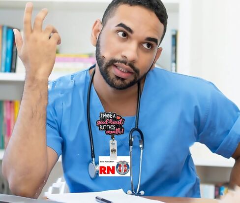 لطيف التنين ممرضة الشارة بكرة ، حامل هوية اسم العلامة مقطع شارة العمل ل ICU NICU RN LPN CNA in Saudi Arabia