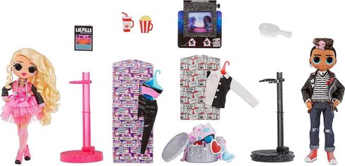 مضحك جداً. مفاجأة! OMG Movie Magic Fashion Dolls 2 -Pack Tough Tough و Pink Chick مع 25 مفاجأة بما في ذلك 4 مظهر من الأزياء ، ونظارات ثلاثية الأبعاد ، وملحقات ، ومسلسلات قابلة لإعادة الاستخدام - هدية رائعة للأعمار 4+ in Saudi Arabia