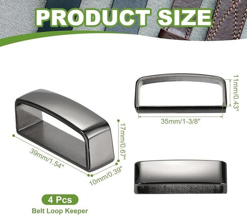 PATIKIL Belt Loop Keepers, Alloy Belt Strap Ring Men's Buckle for Craft Fixing in Saudi Arabia