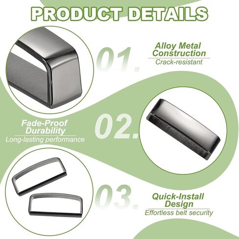 PATIKIL Belt Loop Keepers, Alloy Belt Strap Ring Men's Buckle for Craft Fixing in Saudi Arabia
