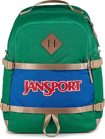 JanSport Small Seattle Pack – Compact Backpack with Main Compartment, Dual Water Bottle Pockets, and Padded Sleeve for 15-Inch Laptop, Red Tape in Saudi Arabia