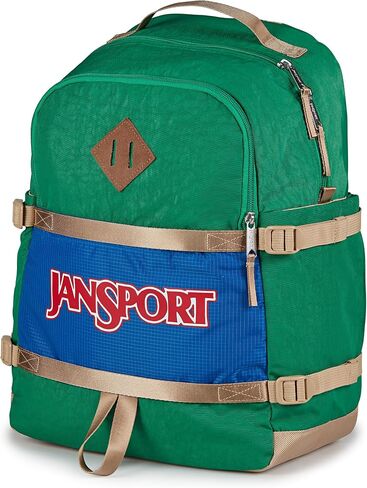 JanSport Small Seattle Pack – Compact Backpack with Main Compartment, Dual Water Bottle Pockets, and Padded Sleeve for 15-Inch Laptop, Red Tape in Saudi Arabia