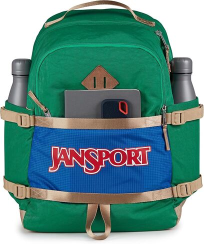 JanSport Small Seattle Pack – Compact Backpack with Main Compartment, Dual Water Bottle Pockets, and Padded Sleeve for 15-Inch Laptop, Red Tape in Saudi Arabia