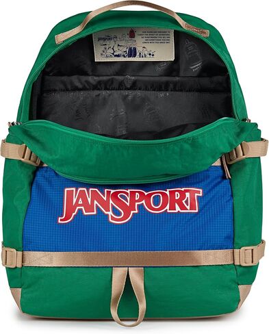 JanSport Small Seattle Pack – Compact Backpack with Main Compartment, Dual Water Bottle Pockets, and Padded Sleeve for 15-Inch Laptop, Red Tape in Saudi Arabia