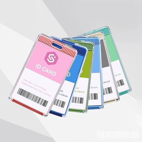 1 حزمة حامل شارة المعرف العمودي ، حامل بطاقة هوية البلاستيك الصلب لبطاقتين ، حامل بطاقة مفتاح مع نافذة واضحة لمكتب مدرسة العمل in Kuwait