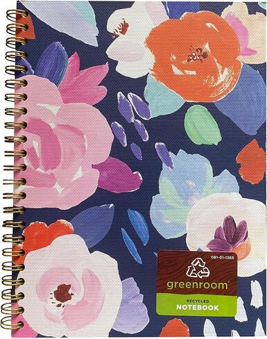 Greenroom Spiral Journal - حجم الغلاف المرن 6 '× 8' (الأزهار متعددة الورد) in Saudi Arabia