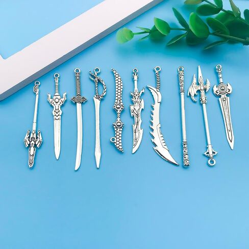 youdiyla 44pcs عتيقة سبيكة الفضة مسدس المسلحة القلادة صنع أقراط مفاتيح DIY قلادة تصميم مختلف سحر لمجوهرات صنع الأساور قلادة (M115) in Saudi Arabia