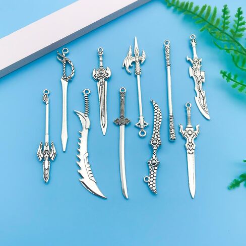 youdiyla 44pcs عتيقة سبيكة الفضة مسدس المسلحة القلادة صنع أقراط مفاتيح DIY قلادة تصميم مختلف سحر لمجوهرات صنع الأساور قلادة (M115) in Saudi Arabia