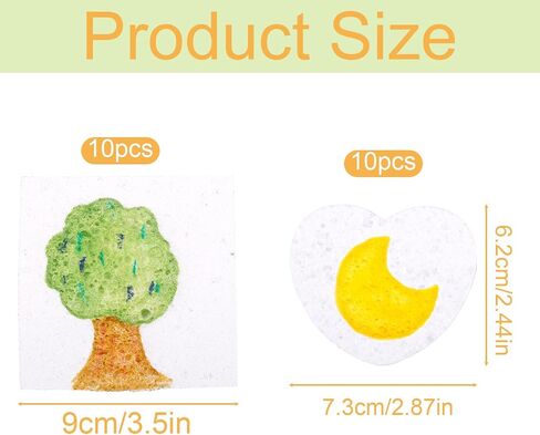 20 Pcs Magic Foam Painting Texture Paper, 3D Puffy Drawing Canvas Sheets for DIY Crafts Fluffy Cellulose Sponge Art Paper for Kids & Adults Home, School, and Creative Projects (Heart, Square) in Saudi Arabia