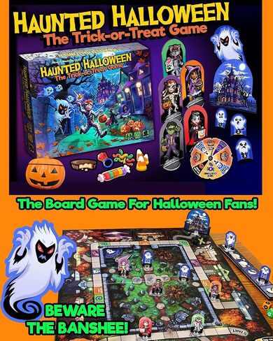 Haunted Halloween: The Trick-or-Treat Game. Family fun, Kids, Adults. 2-5 players. Strategy board game. Ages 7+ in Saudi Arabia