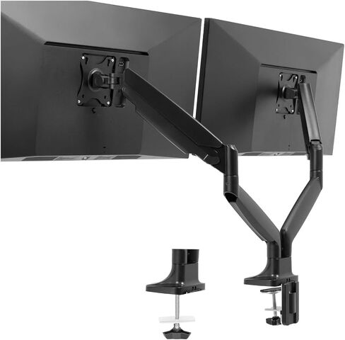 Dual Extra Wide 40" Monitor Desk Stand with Pneumatic Spring Arms - in Saudi Arabia