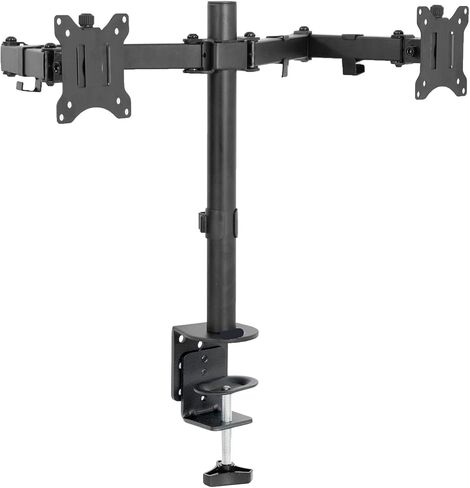 Dual Computer Monitor 13" to 30" Desk Mount, Heavy Duty Adjustable - in Saudi Arabia