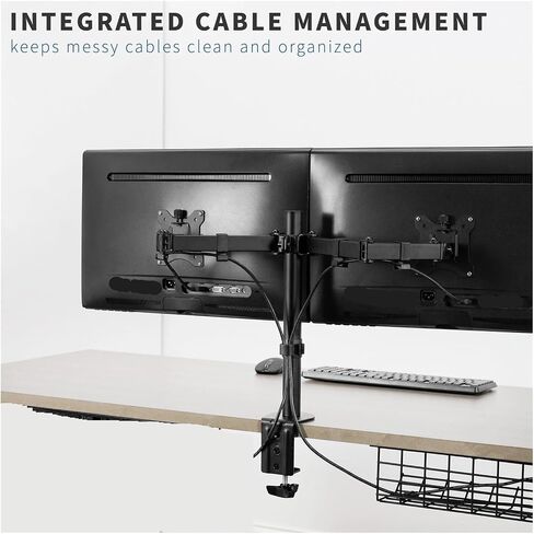 Dual Computer Monitor 13" to 30" Desk Mount, Heavy Duty Adjustable - in Saudi Arabia