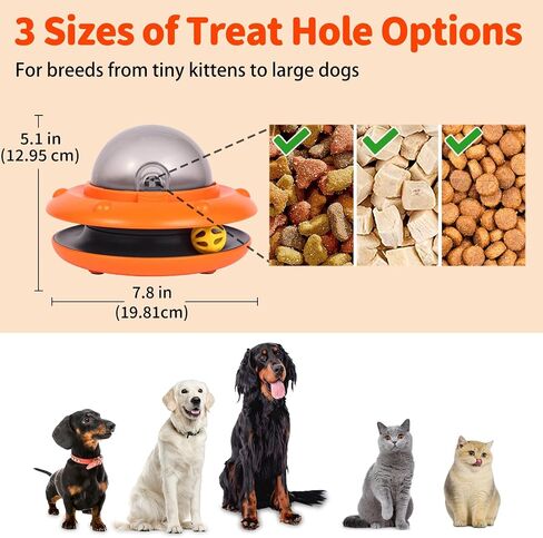 Interactive Dog & Cat Toys - Automatic Treat Puzzle with Remote Control for Cats & Dogs Food Dispensing, Pets Enrichment IQ Training Gift, Rechargeable Electronic Ball Track Toy Slow Feeder in Kuwait
