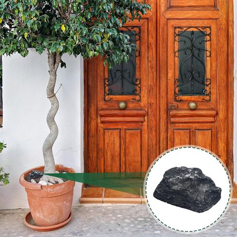 Yalikop 4pcs إخفاء مفتاح في مرأى من البصر في صخرة حقيقية/حاوية الحاوية الجيولوجية مفتاح الصخور مربع تخزين سري آمن للتصميم الداخلي المقاوم للعوامل الجوية يحمل مفاتيح احتياطية قياسية الحجم in Saudi Arabia