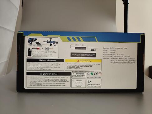 لعبة Gel Ball Blaster التلقائية لألعاب الفريق في الهواء الطلق-إطلاق النار على الكرة الصديقة للبيئة مع نظارات السلامة ، وتصميم ABS/نايلون عالي السرعة للأنشطة والهدايا العائلية (الأزرق) in Saudi Arabia