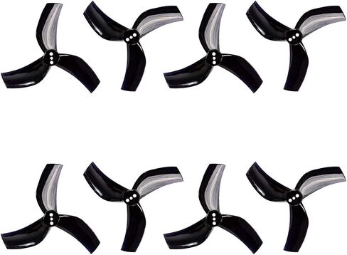 Gemfan 4pairs D63 3-blade propellers 1.5mm عمود 3 ثقوب 2.5 بوصة الدعائم CW CCW لـ 1105-1108 Motor DIY RC FPV Racing Drone (Black) in Saudi Arabia
