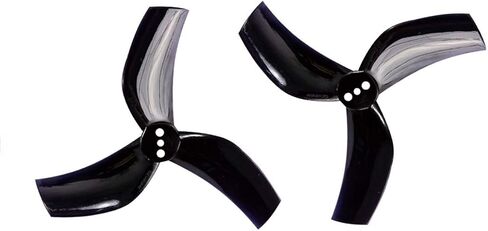 Gemfan 4pairs D63 3-blade propellers 1.5mm عمود 3 ثقوب 2.5 بوصة الدعائم CW CCW لـ 1105-1108 Motor DIY RC FPV Racing Drone (Black) in Saudi Arabia
