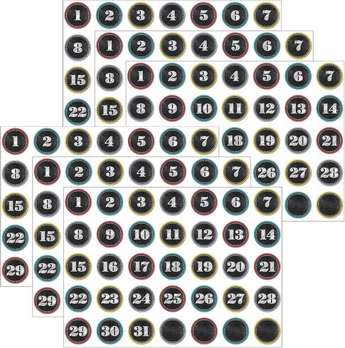 Creative Teaching Press Chalk It Up! Calendar Days (Calendar Set Decoration), Black/Multi (6896) in Saudi Arabia