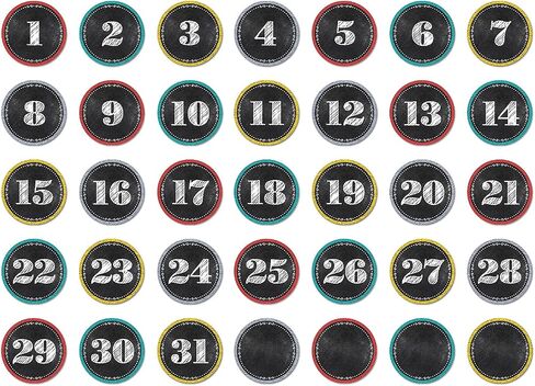 Creative Teaching Press Chalk It Up! Calendar Days (Calendar Set Decoration), Black/Multi (6896) in Saudi Arabia