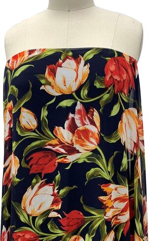 58" Wide Printed Hi Multi Chiffon Washed Fabric by The Yard - Soft Material - Apparel, Draperies, Headband, Accessories, Home Decoration, School & DIY Project in Kuwait