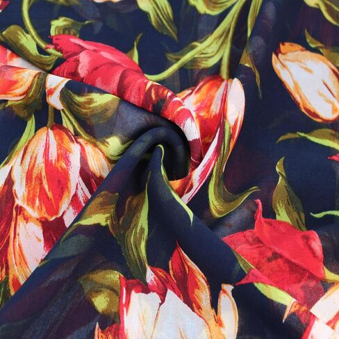 58" Wide Printed Hi Multi Chiffon Washed Fabric by The Yard - Soft Material - Apparel, Draperies, Headband, Accessories, Home Decoration, School & DIY Project in Kuwait
