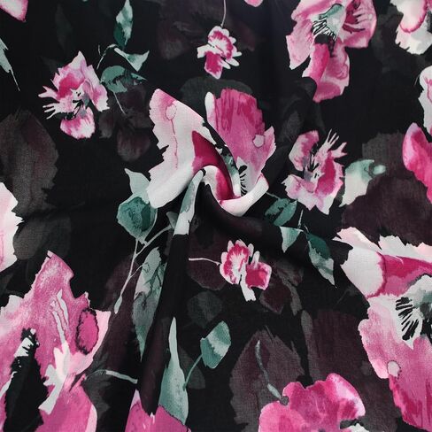 58" Wide Printed Hi Multi Chiffon Washed Fabric by The Yard - Soft Material - Apparel, Draperies, Headband, Accessories, Home Decoration, School & DIY Project in Kuwait