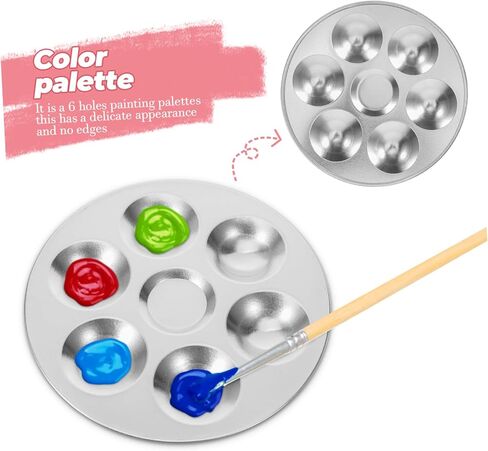 Gadpiparty 2pcs Aluminum Palette Lightweight Painting Trays Storage for Watercolor Art and Outdoor Sketching in Saudi Arabia