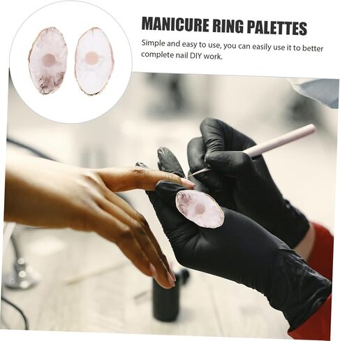مجموعات حلقة فن الأظافر 2pcs صينية خلط البلورة لعرض طلاء الأظافر للمنزل والمهني الاستخدام in Kuwait
