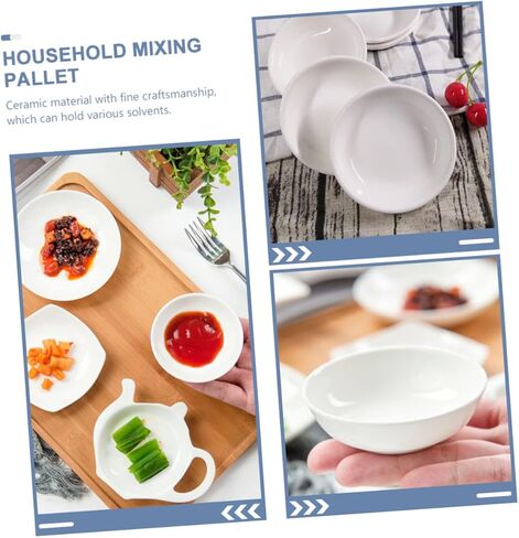 12Pcs Porcelain Mixing Pallets Multi Function Paint Trays for Watercolor Oil Painting and Model Drawing Convenient Lightweight Art Supply in Kuwait