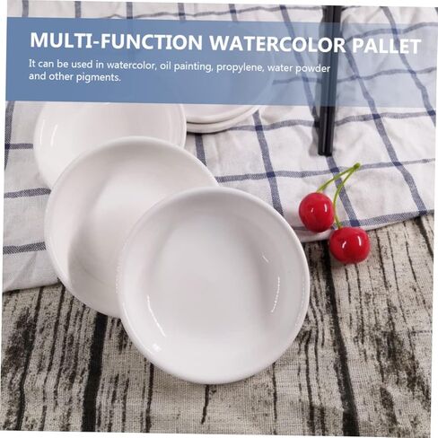 12Pcs Porcelain Mixing Pallets Multi Function Paint Trays for Watercolor Oil Painting and Model Drawing Convenient Lightweight Art Supply in Kuwait
