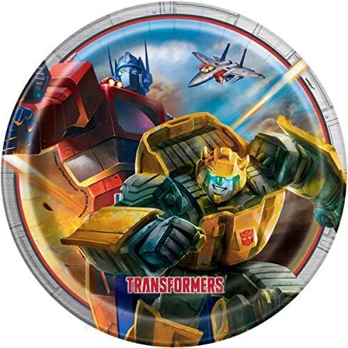 تشمل حزمة الحزمة لحفلات عيد ميلاد Transformers 16 لوحة غداء ، 16 مناديل ، غطاء طاولة واحد ، ورقة ملصق 1 ديناصور (حزمة ل 16) in Kuwait