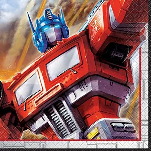 تشمل حزمة الحزمة لحفلات عيد ميلاد Transformers 16 لوحة غداء ، 16 مناديل ، غطاء طاولة واحد ، ورقة ملصق 1 ديناصور (حزمة ل 16) in Kuwait