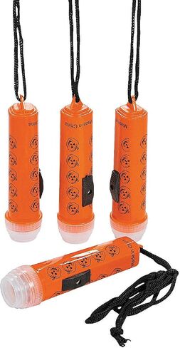 Fun Express - Mini Halloween Flashlight On A Rope for Halloween - Apparel Accessories - Accessories - Misc Accessories - Halloween - 12 Pieces in Saudi Arabia