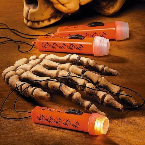 Fun Express - Mini Halloween Flashlight On A Rope for Halloween - Apparel Accessories - Accessories - Misc Accessories - Halloween - 12 Pieces in Saudi Arabia