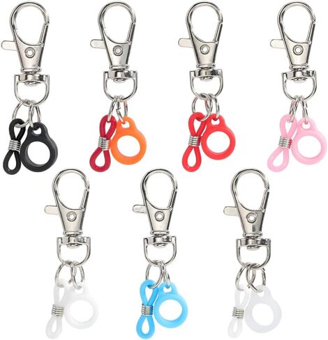 CRASPIRE 60PCS 17 COLORS PEN KIT KIT RINGS COLLUTFUL PEN ANDRAWER ALDBRY قابل للتعديل قابلة للسحب مشابك مخلب EYEGLASS CANER in Kuwait