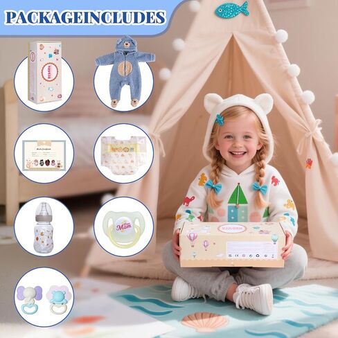 BABESIDE Lifelike Reborn Baby Dolls Boy - Aiden 18 Inch Handmade Realistic Baby Doll Soft Body Realistic-Newborn Baby Doll with Toy & Gift Box for Kids in Saudi Arabia