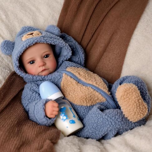 BABESIDE Lifelike Reborn Baby Dolls Boy - Aiden 18 Inch Handmade Realistic Baby Doll Soft Body Realistic-Newborn Baby Doll with Toy & Gift Box for Kids in Saudi Arabia