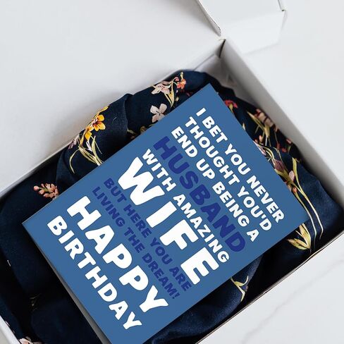 SuperShunhu Funny Birthday Card for Husband, Sarcastic Husband Birthday Card from the Amazing Wife, Happy Birthday Gift Ideas for Him in Kuwait