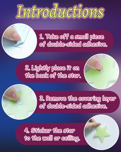 Greingways 201 PCS Glow in the Dark Stars Stickers لغرفة نوم السقف ، وتخزين المواد الغذائية للأطفال الذين تتراوح أعمارهم بين 3-5 ، 4-8 ، 8-12 in Kuwait